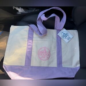NWT 2026 Trader Joe's Large Lavender Limited Edition Tote Bag